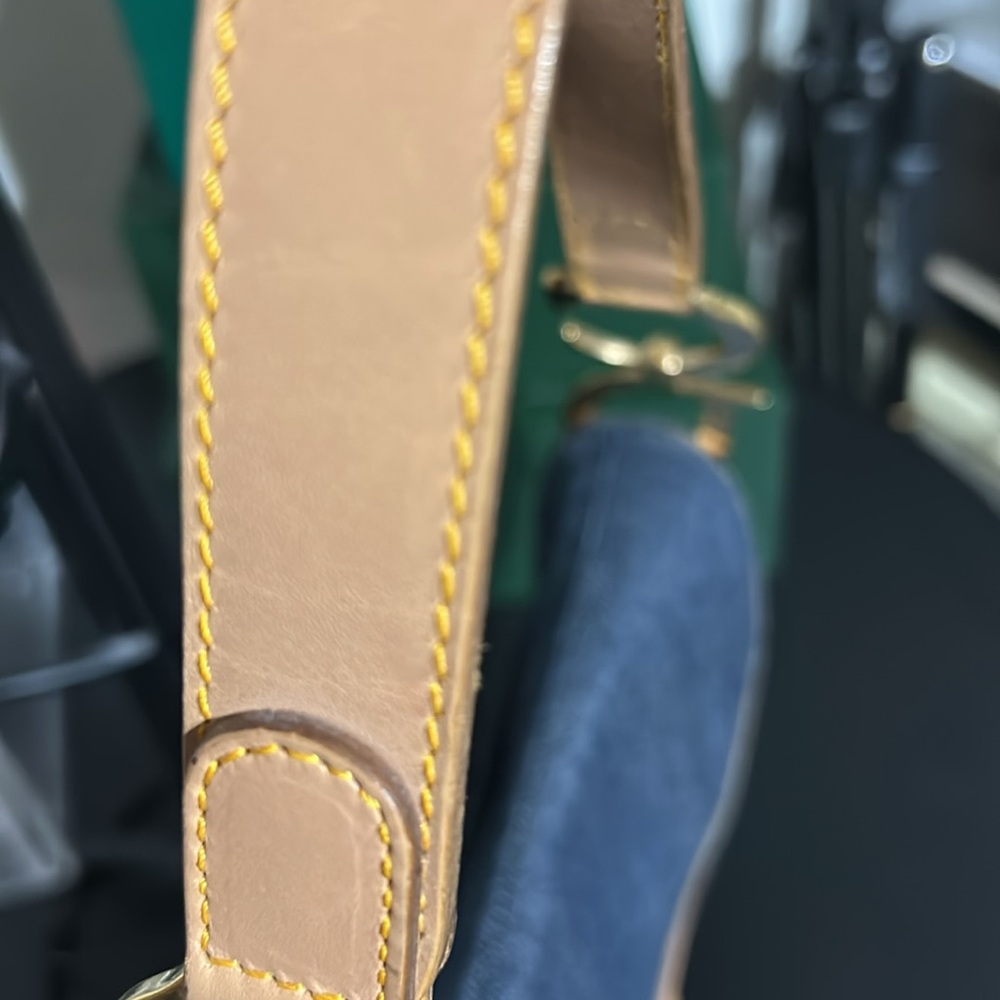Christian Dior Denim Saddle Bag EUC with Gold Tan Accents - Picture 5 of 7